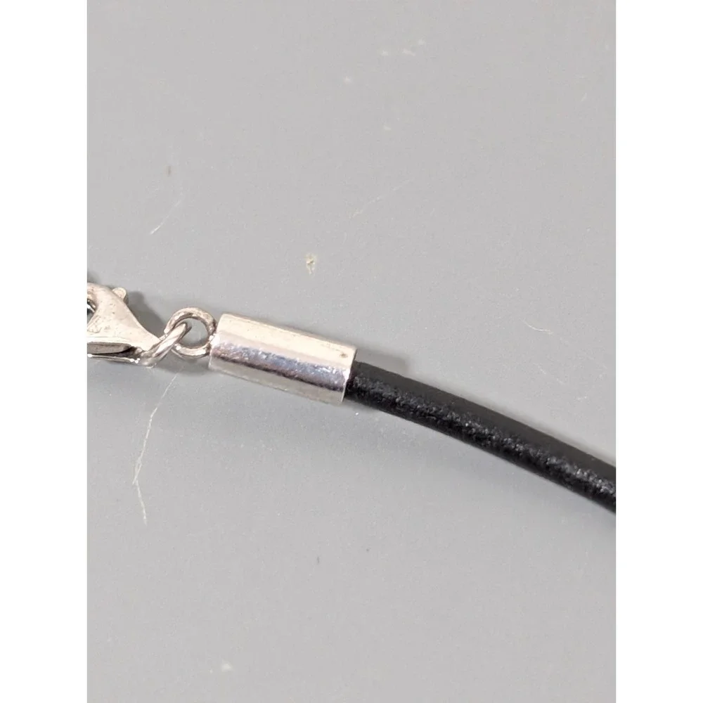 Silpada‎ 925 Black Leather Cord necklace 16 inch